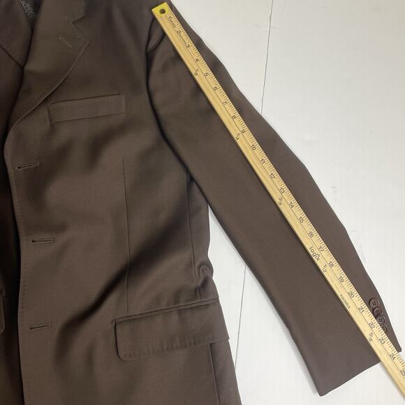 Sergio Valentino Diamond Collection Blazer Men 42R Wool 150’s Italy Old Money - Picture 7 of 8